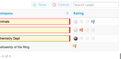 Users will now see an array of icons representing different rating values, which they can select to change that value.