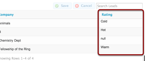 If your page displays the Rating column with the appropriate fields, then your code is working as it should thus far.